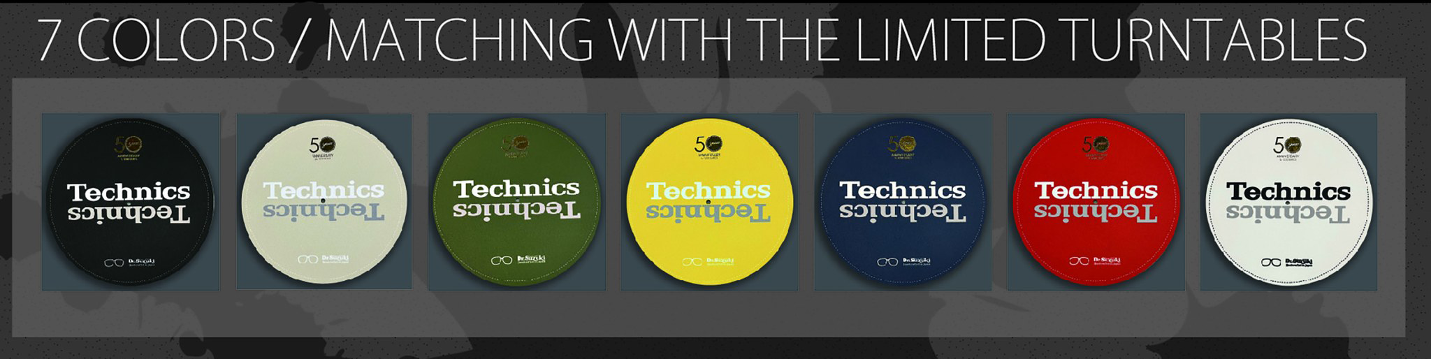 Dr. Suzuki x Technics Limited SL-1200 50th Anniversary Slipmats