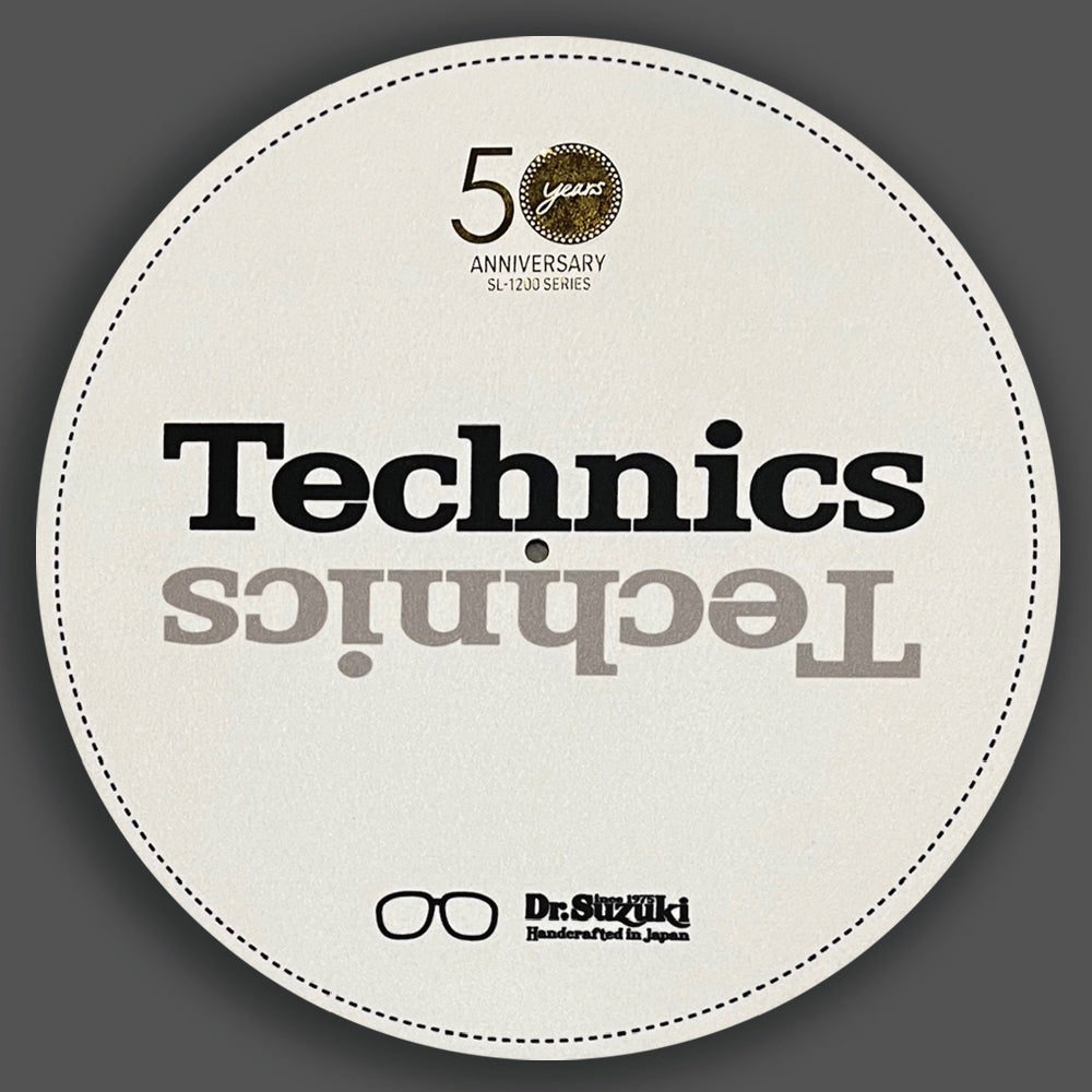 DR. SUZUKI x TECHNICS 50th Anniversary SL-1200M7L LIMITED EDITION SLIPMATS WHITE