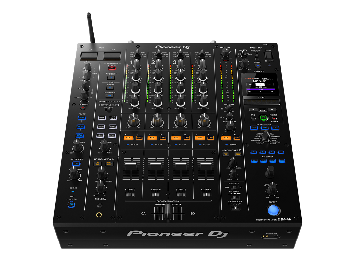 Pioneer DJ DJM-A9 with 3 Oyaide NEO d+ Class B Cables