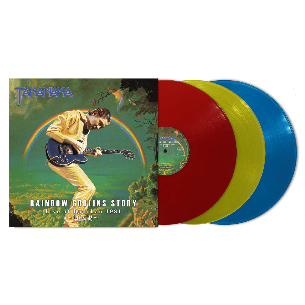 Masayoshi Takanaka Rainbow Goblins Story Live at Budokan 1981 3LP clear lime yellow, red and blue vinyl, UPJY-9567/9