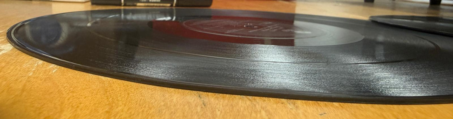 After - corrected (roughly 10 hrs under various procedures) flattened to be able to have playback on turntables