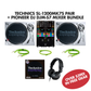 Technics SL-1200MK7S (Silver) + Pioneer DJ DJM-S7 Bundle with FREE Technics Headphones Cables + Slipmats