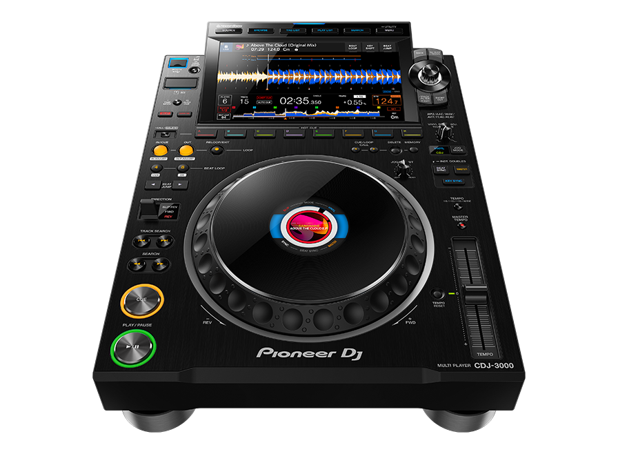 Close-Up of Pioneer DJ CDJ-3000 Jog Wheel with Color LCD Display