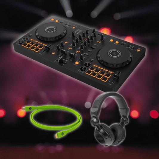 STOKYO World DDJ-FLX4 Bundle — Complete Ready-to-DJ Setup (Controller + Headphones + Cable)