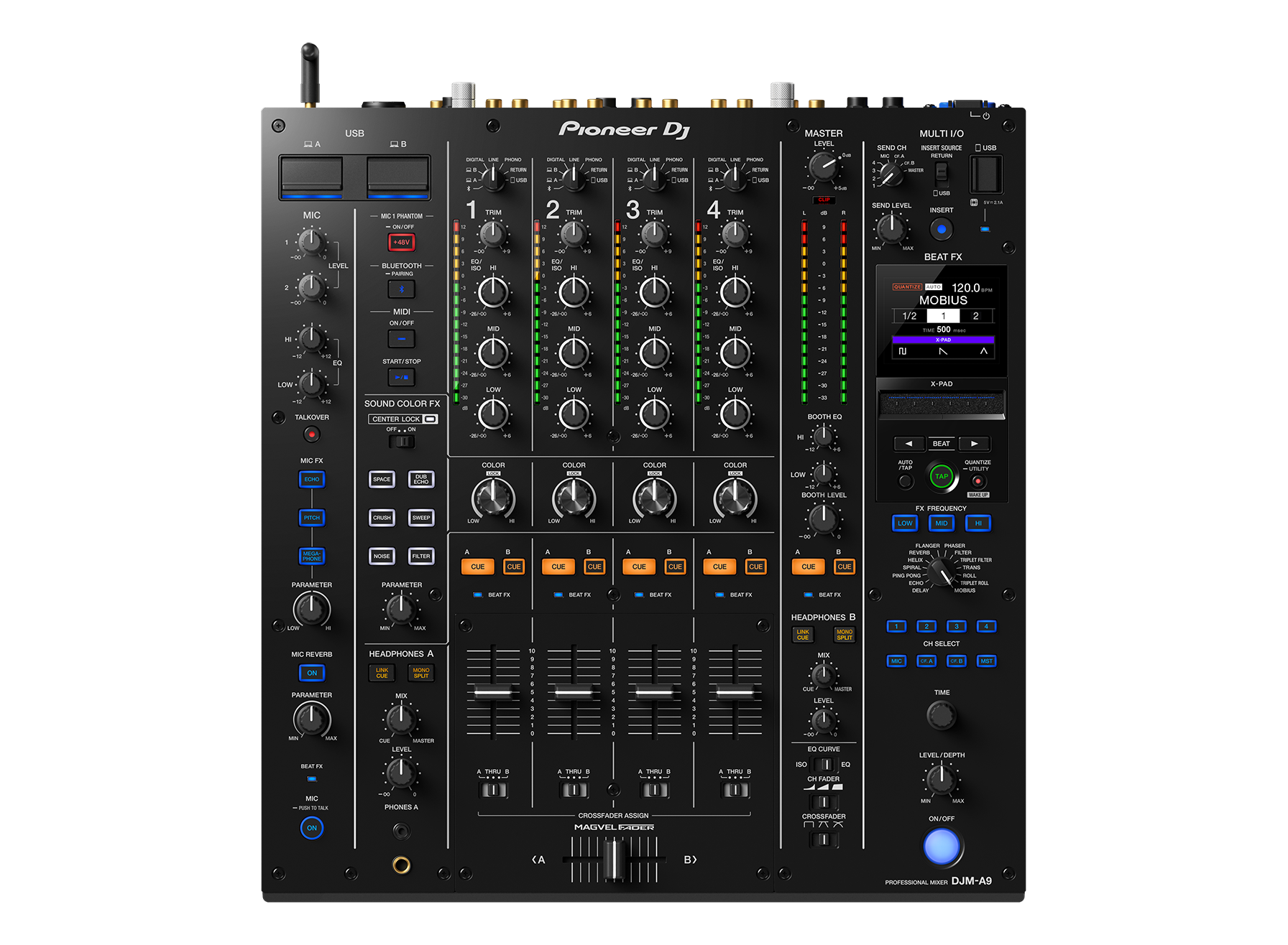 Pioneer DJ DJM-A9 with 3 NEO d+ Class B Cables – STOKYO Pioneer DJ DJM-A9 with 3 NEO d+ Class B Cables – STOKYO