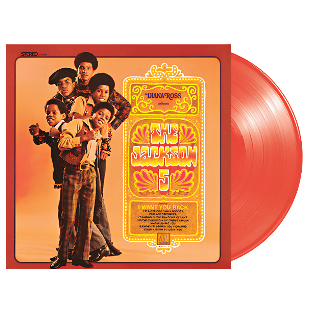 The Jackson 5 Diana Ross Presents The Jackson 5 clear orange vinyl LP, Japan pressing with obi, UIJY-75373