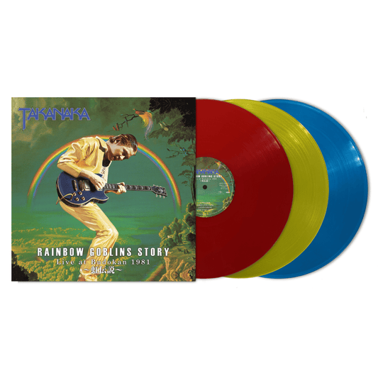 Masayoshi Takanaka Rainbow Goblins Story Live at Budokan 1981 3LP clear lime yellow, red and blue vinyl, UPJY-9567/9