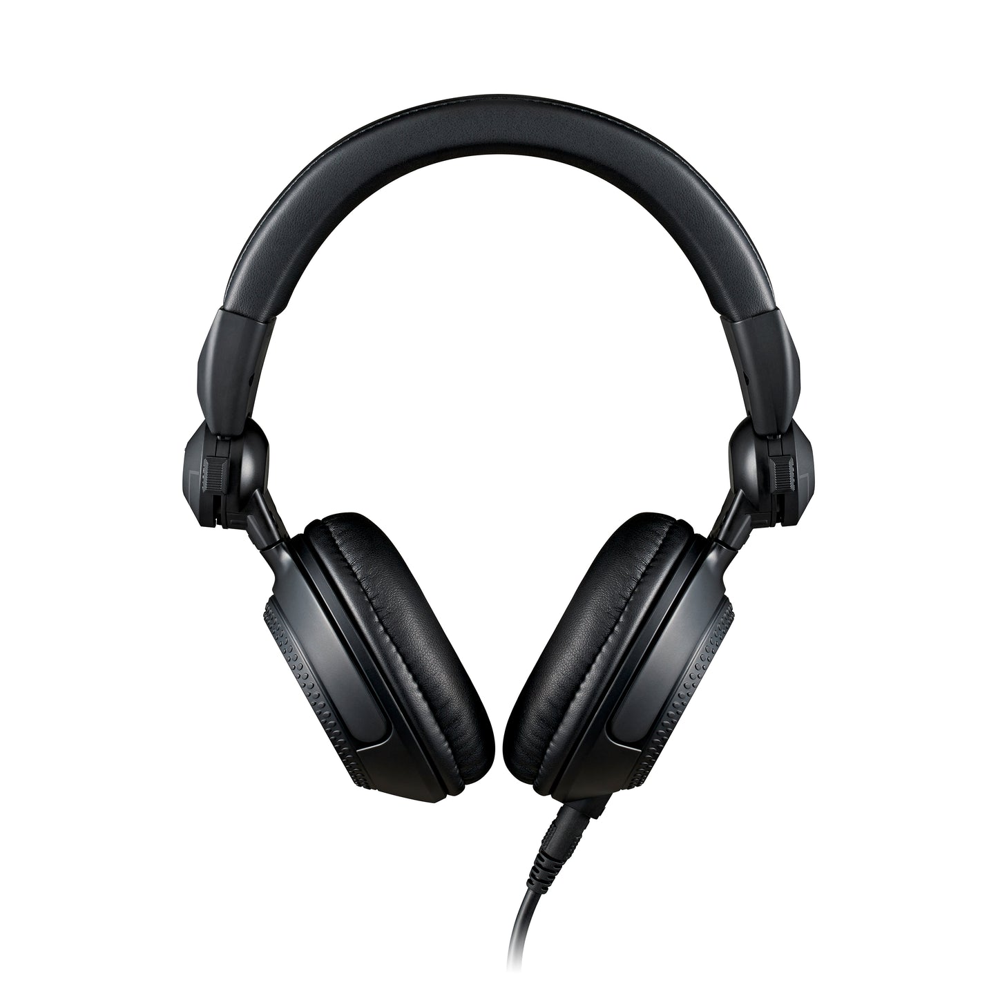 Rear view of Technics EAH-DJ1200 headphones with soft synthetic leather ear pads.
