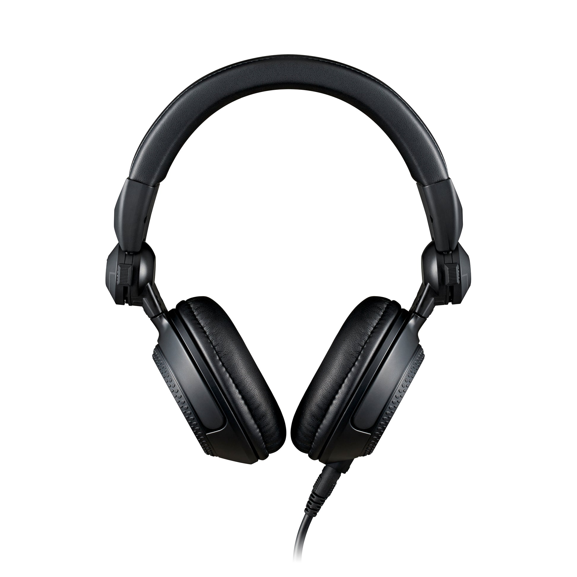 Rear view of Technics EAH-DJ1200 headphones with soft synthetic leather ear pads.