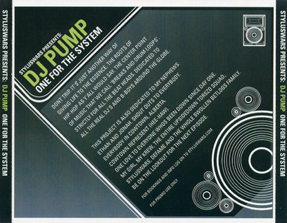 Styluswars/DJ Pump - One For The System (CD)